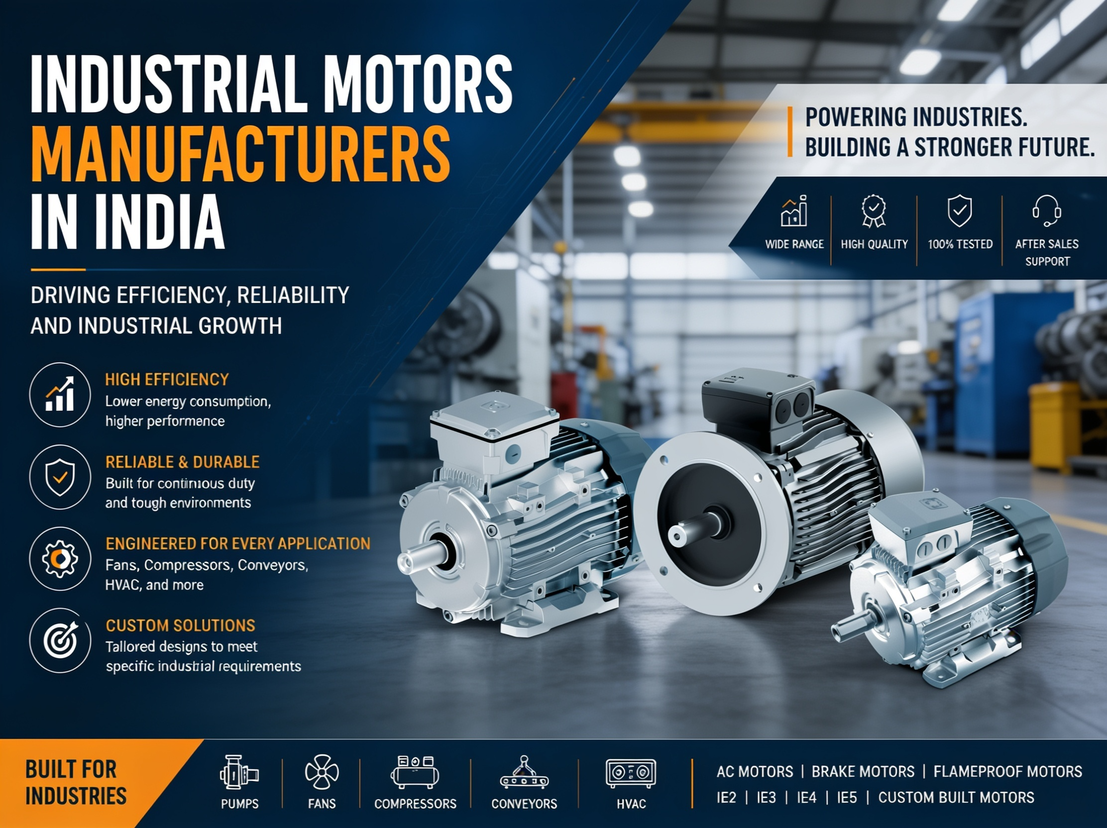 Industrial Motors Manufacturers in India: Driving Efficiency, Reliability, and Industrial Growth